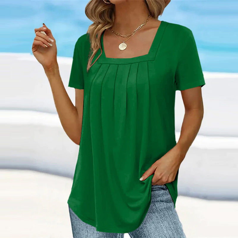 Liv - elegant plisseret bluse