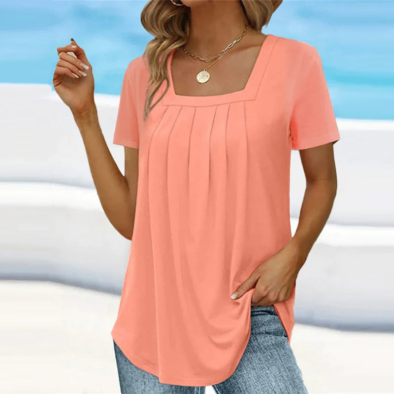 Liv - elegant plisseret bluse